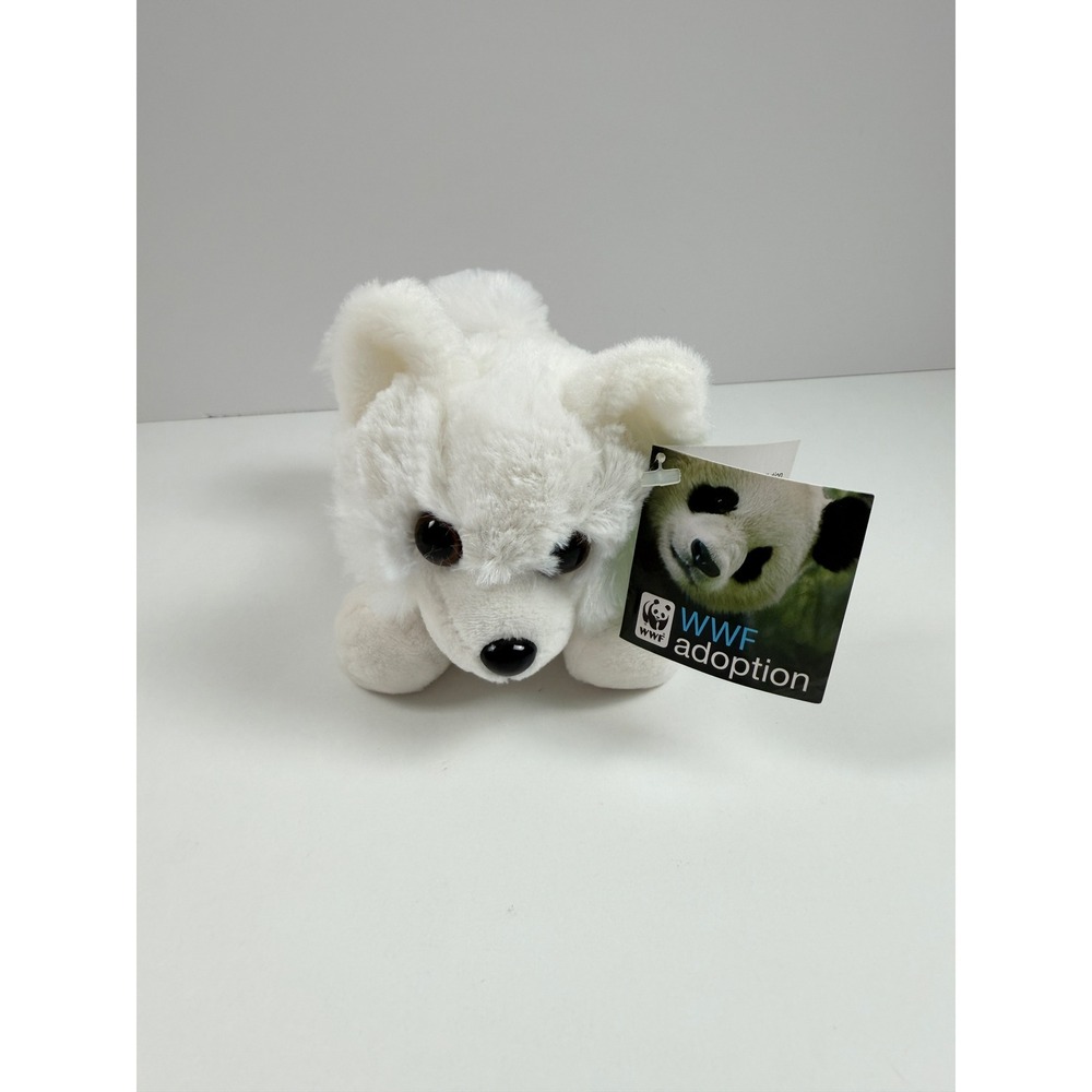 Wild Republic WWF Adoption‎ Arctic Fox Plush White Stuffed Animal NWT